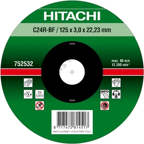 Hikoki vágókorong kőhöz 180x3.0mm egyenes