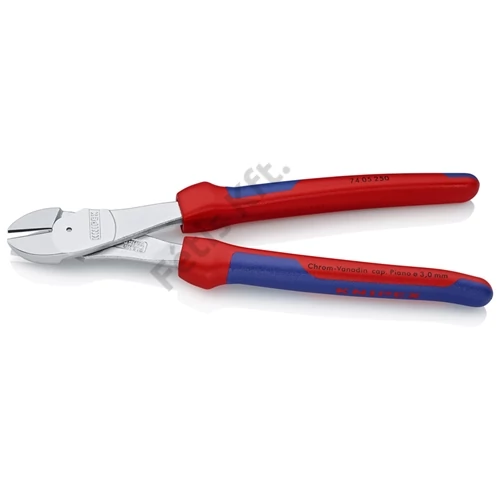 Knipex erőkímélő oldalcsípő fogó krómozott, többkomponensű nyél 250mm