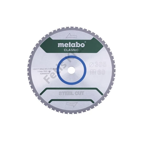 Metabo körfűrészlap steel cut - classic, 305x25.4 Z60 FZFA/FZFA 4°