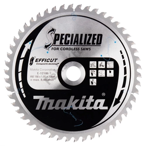 Makita EFFICUT körfűrészlap 190x20mm Z50 KOMPOZIT