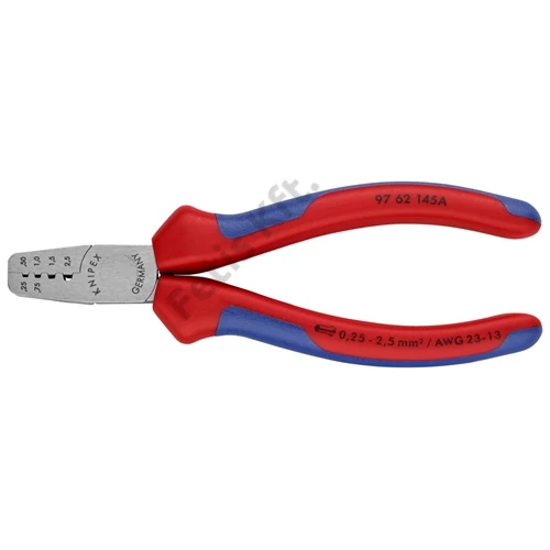 Knipex krimpelő fogó érvéghüvelyekhez 0.25-2.5 mm2 145mm