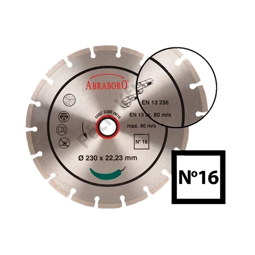 Abraboro gyémánttárcsa szegmenses UNI 180x2.4x22.23 (NO.16)