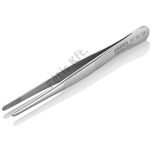 Knipex preciziós csipesz egyenes, kerekített, fogazott, 2.x120mm