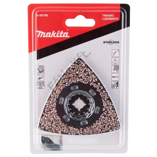 Makita TMA083 multi háromszög vágólap FESTÉKELTÁVOLÍTÓ átmérő:90mm HM/SZEMCSE 20