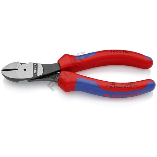 Knipex Erőkímélő oldalcsípő fogó feketére foszfátozott 160 mm