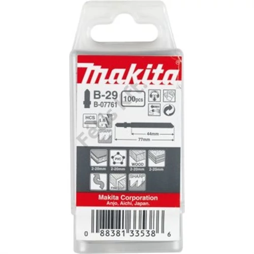Makita szúrófűrészlap fára L77mm Z16 B29 (~T101AO) 100db