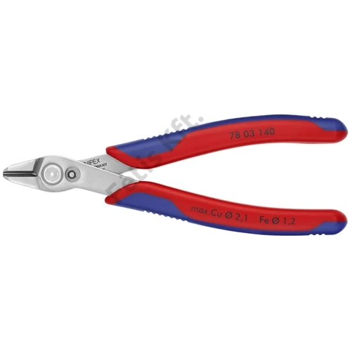 Knipex elektronikai oldalcsípő fogó Super Knips XL többkomponensű nyél 140 mm (bliszter)
