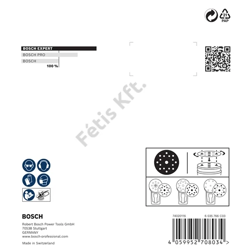 Bosch EXPERT O780 Foil csiszolótárcsa, 125 mm, G320