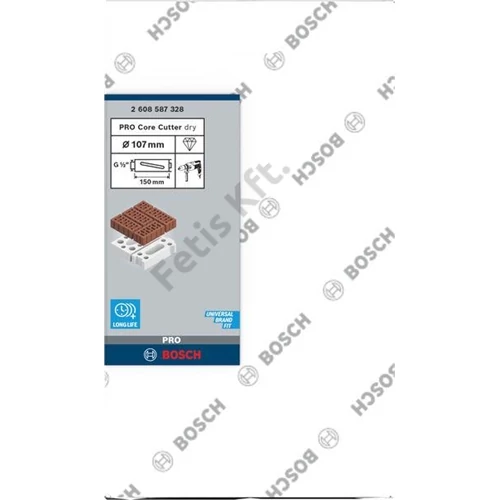 Bosch PRO Core Cutter dry száraz fúrókorona, 107 x 150 mm, G 1/2 hüvelykes