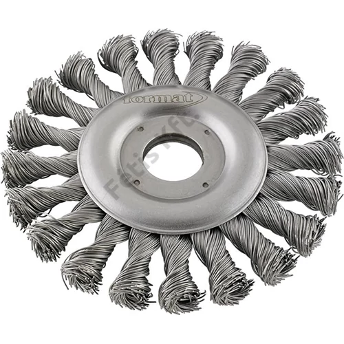 Format körkefe fonott rozsdamentes drót 0.5mm 125mm