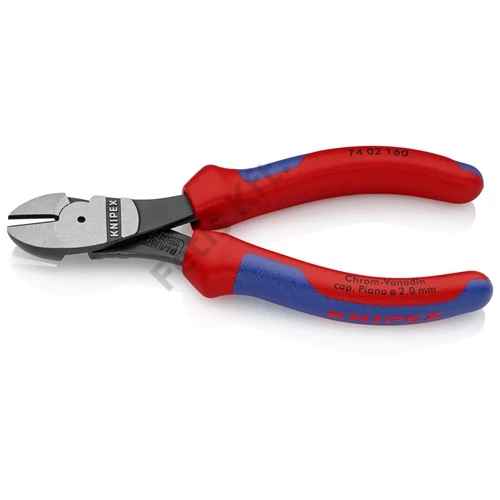 Knipex Erőkímélő oldalcsípő fogó feketére foszfátozott 160 mm