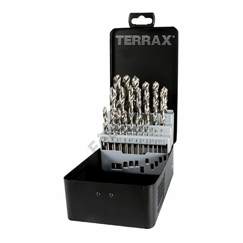 Terrax csigafúró készlet 25 részes 1-13x0.5 mm HSS-G köszörült
