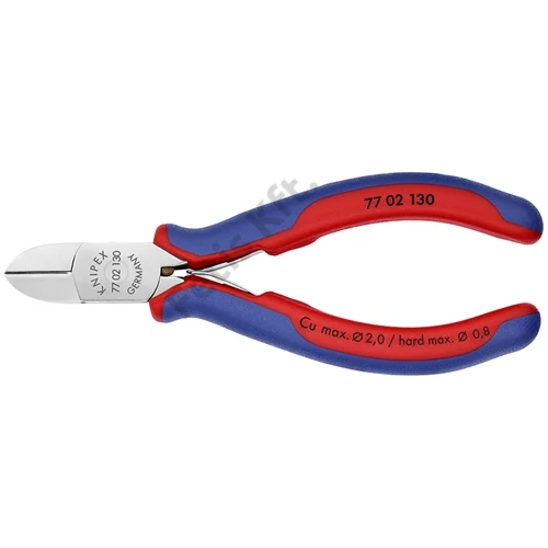 Knipex elektronikai oldalcsípő fogó többkomponensű nyél 130 mm