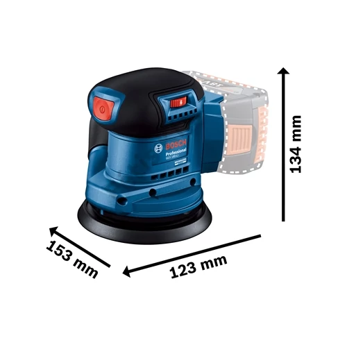 Bosch GEX 185-LI akkus excentercsiszoló 1x4.0Ah, GAL 18V-40 töltő, koffer