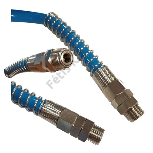 Betta PU spiráltömlő 8/5 mm kék 5m szerelt