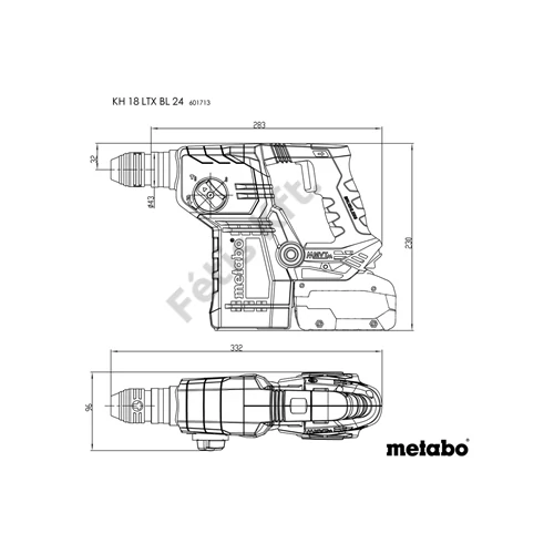 Metabo KH 18 LTX BL 24 akkus kombikalapács 18V (akku és töltő nélkül), karton