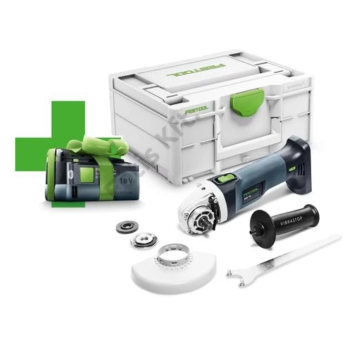 Festool AGC 18-125 EB-Basic-5,2 akkus sarokcsiszoló + ajándék akku (töltő nélkül) T