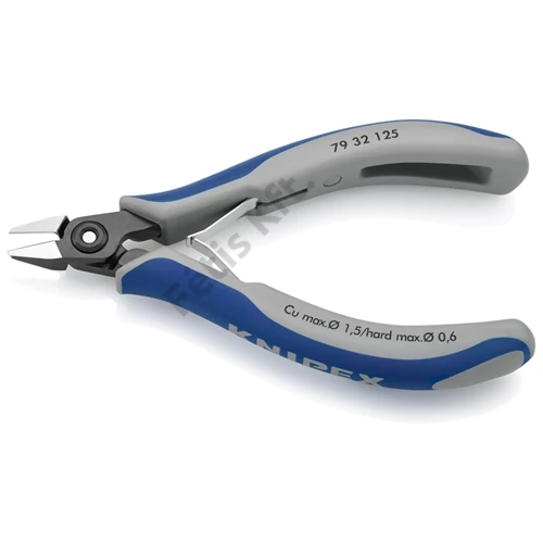 Knipex precíziós elektronikai oldalcsípő fogó többkomponensű nyél barnított 125 mm