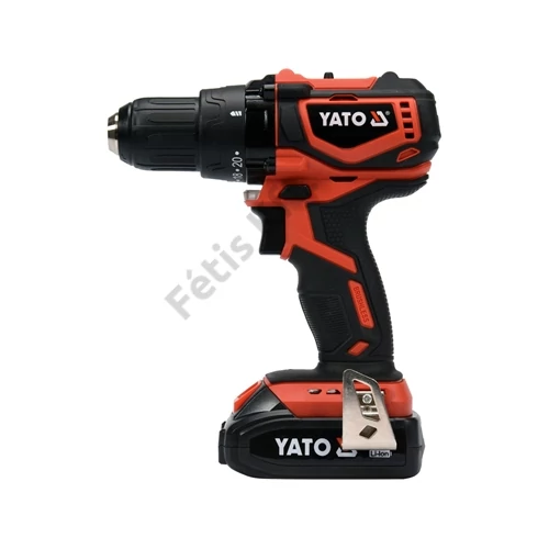 YATO Akkus fúrócsavarozó 18 V Li-ion szénkefe nélküli motor (1 x 2.0 Ah akku és töltő) (YT-82794)
