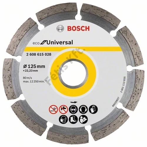 Bosch vágókorong, gyémánt 125x22.23 mm univerzális