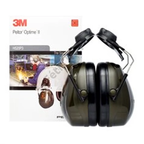3M H520P3E PELTOR Optime II fültokok, 30 dB, zöld, sisakra szerelhető