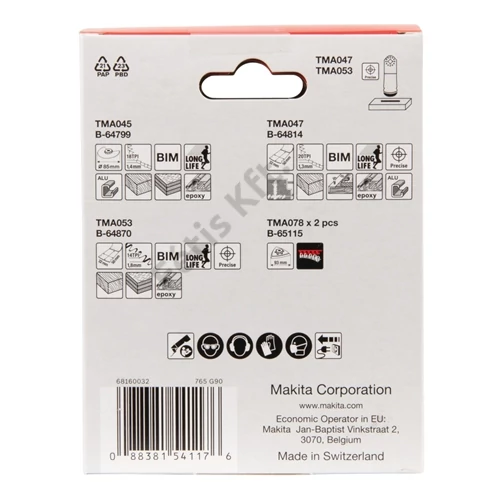 Makita multi fűrészlap készlet (TMA045, TMA047, TMA053, TMA078)