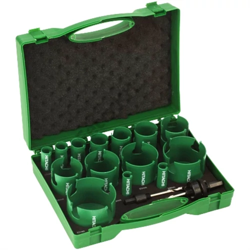 Hikoki keményfémlapkás körkivágó készlet 19-76mm 16 részes, kombi