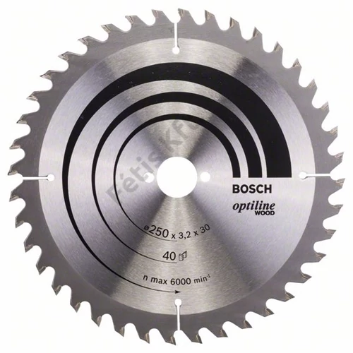 Bosch körfűrészlap 250x30/40 Optiline Wood