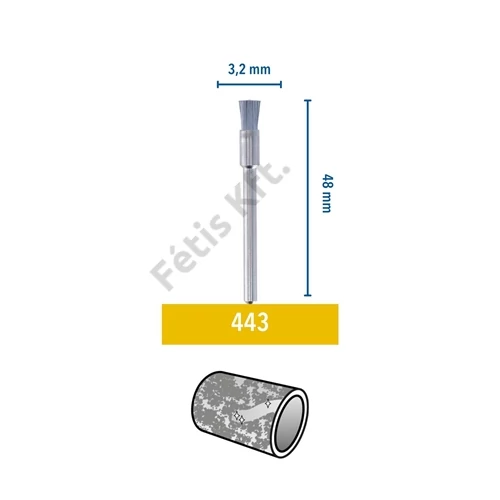 Dremel Szénacél kefe 3.2 mm (443)