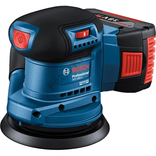 Bosch GEX 185-LI akkus excentercsiszoló 1x4.0Ah, GAL 18V-40 töltő, koffer