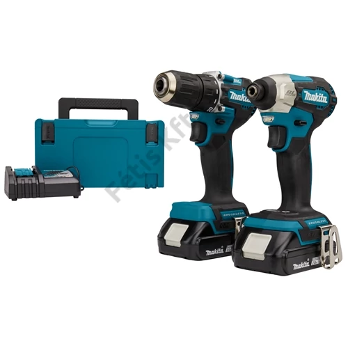 Makita DLX2423AJ 18V LXT Li-Ion BL akkus szett (DDF487Z fúró-csavarbehajtó+DTD157Z ütvecsavarbehajtó 1/4)+2x2.0Ah akku + töltő