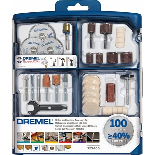 Dremel többcélú tartozékkészlet, 100 darabos  (723)