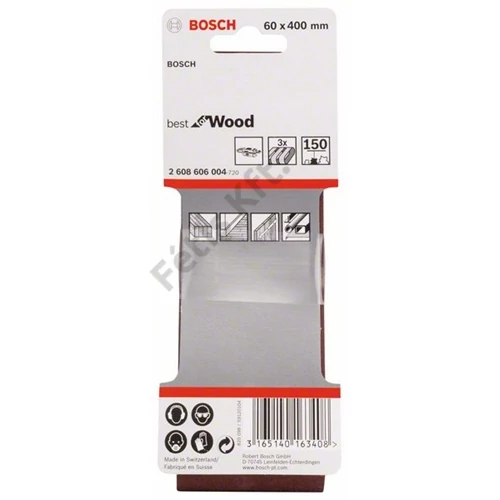Bosch X440 végtelenített csiszolóvászon 60x400 mm, P150 3 db