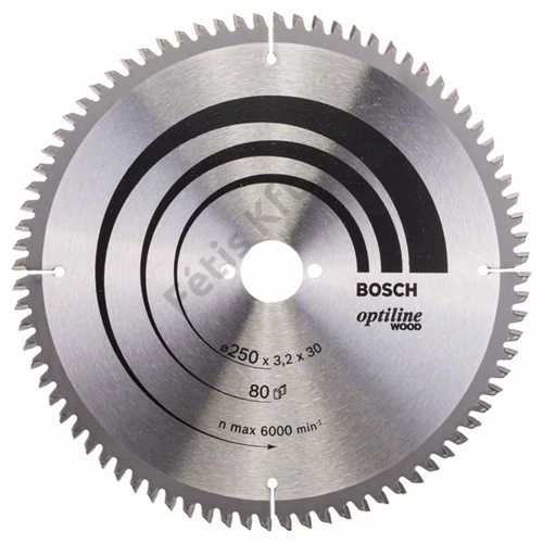 Bosch körfűrészlap 250x30/80 Optiline Wood