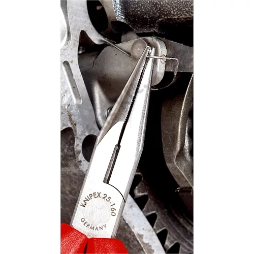 Knipex Félkerek csőrű fogó vágóéllel (Rádiófogó) feketére foszfátozott 160 mm