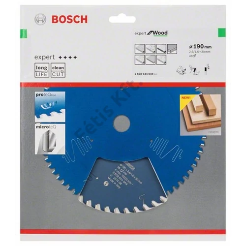 Bosch körfűrészlap 190x30/48 Expert for Wood
