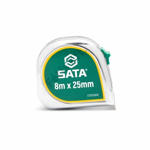 SATA mérőszalag 8m x 25mm (mm/col) króm