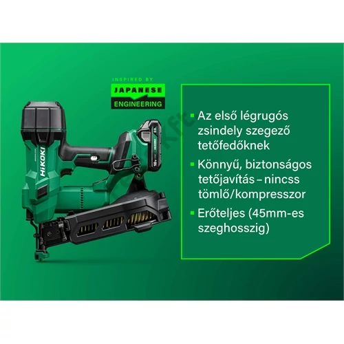 Hikoki NV1845DAWXZ akkus légrugós zsindely szegbelövő HSC4 BSL1825M