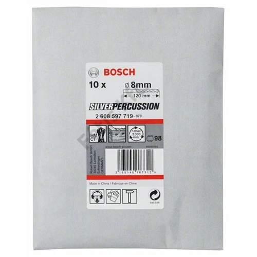 Bosch kőzetfúró 8x120 mm Silver Percussion 10 db
