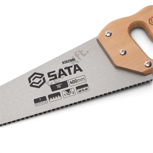 SATA kézi fűrész 400mm 7Z, fa markolattal