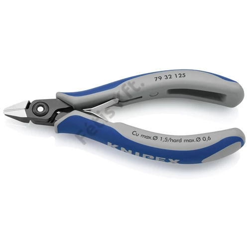 Knipex precíziós elektronikai oldalcsípő fogó többkomponensű nyél barnított 125 mm