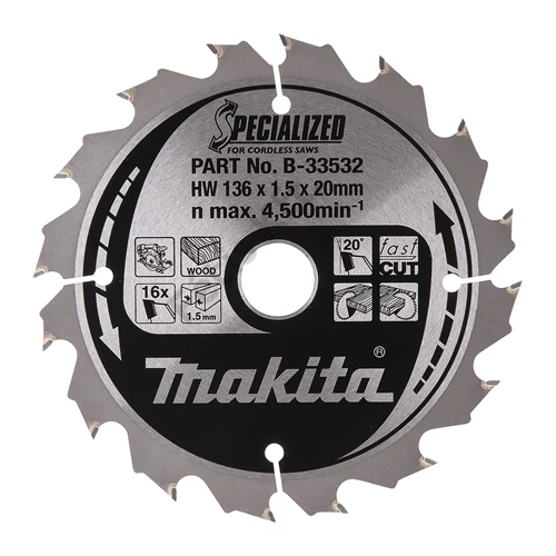 Makita körfűrészlap akkus FA 136x20mm Z16