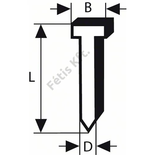 Bosch süllyesztettfejű szeg SK64-20 63G, 2000 db 1.35x2.8x63 mm