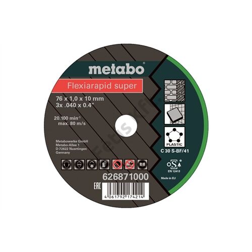 Metabo vágókorong Flexiarapid Super 76x1.0x10.0 mm Universal 5 db