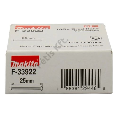 Makita fejnélküli szeg galvanizált 25mm x 1.3mm 16GA DBN600 2000db