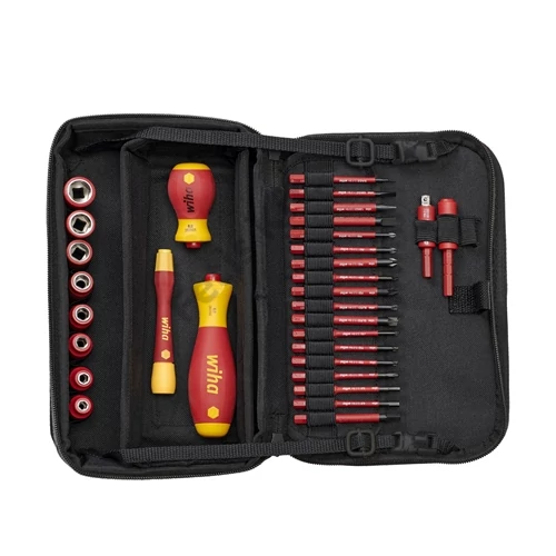 Wiha slimVario electric szerszámkészlet vegyes 32 részes, funkcionális táskával (43465)