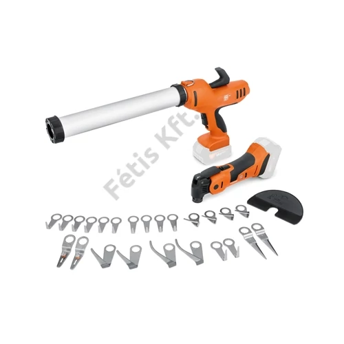 Fein AKP 18-600 AS + AMM 700 1.7 Q AS akkus kinyomópisztoly + MultiMaster autóüvegező készlet (akku és töltő nélkül)