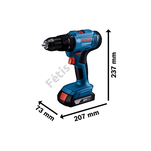 Bosch GSB 183-LI akkus ütvefúró-csavarozó 2x2.0Ah, koffer