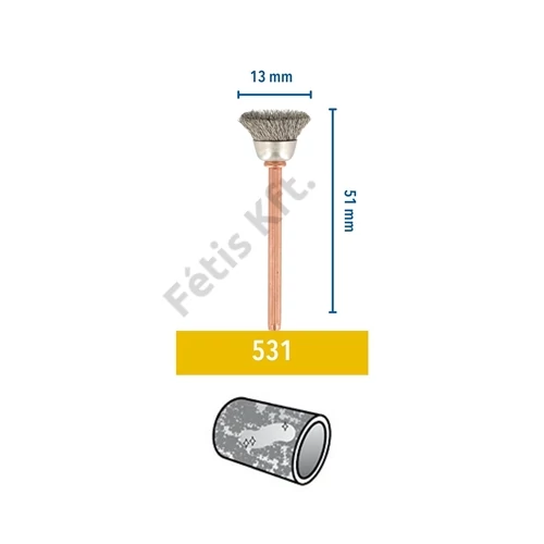 Dremel Rozsdamentes acél kefe 13 mm (531)