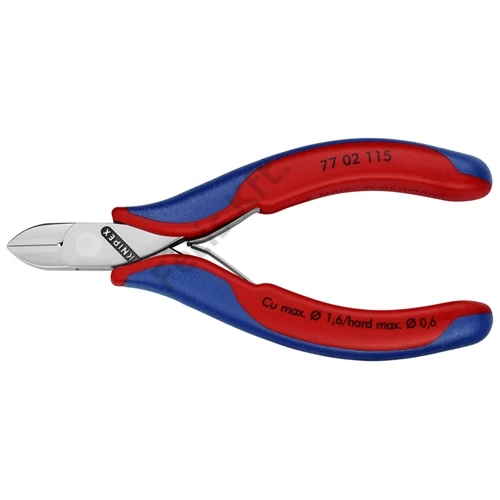 Knipex elektronikai oldalcsípő fogó többkomponensű nyél 115 mm (bliszter)